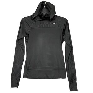 Nike Dri Fit Hooded‎ Top Womens XS Running Training Athleisure Lightweight Layer